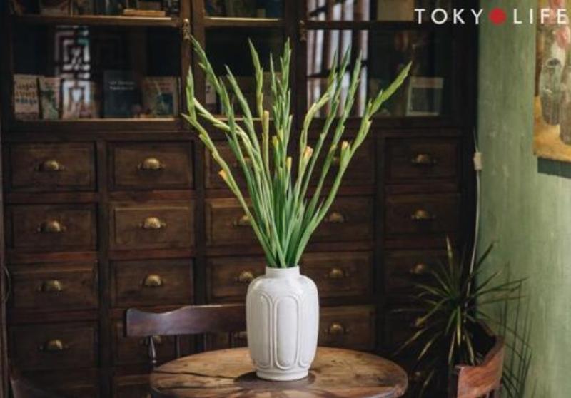 Hoa dơn đỏ (hoa lay ơn) trang trí bàn thờ gia tiên ngày Tết, mang ý nghĩa kết nối và lòng biết ơn